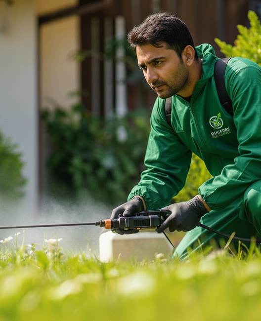 Professional pest control technician