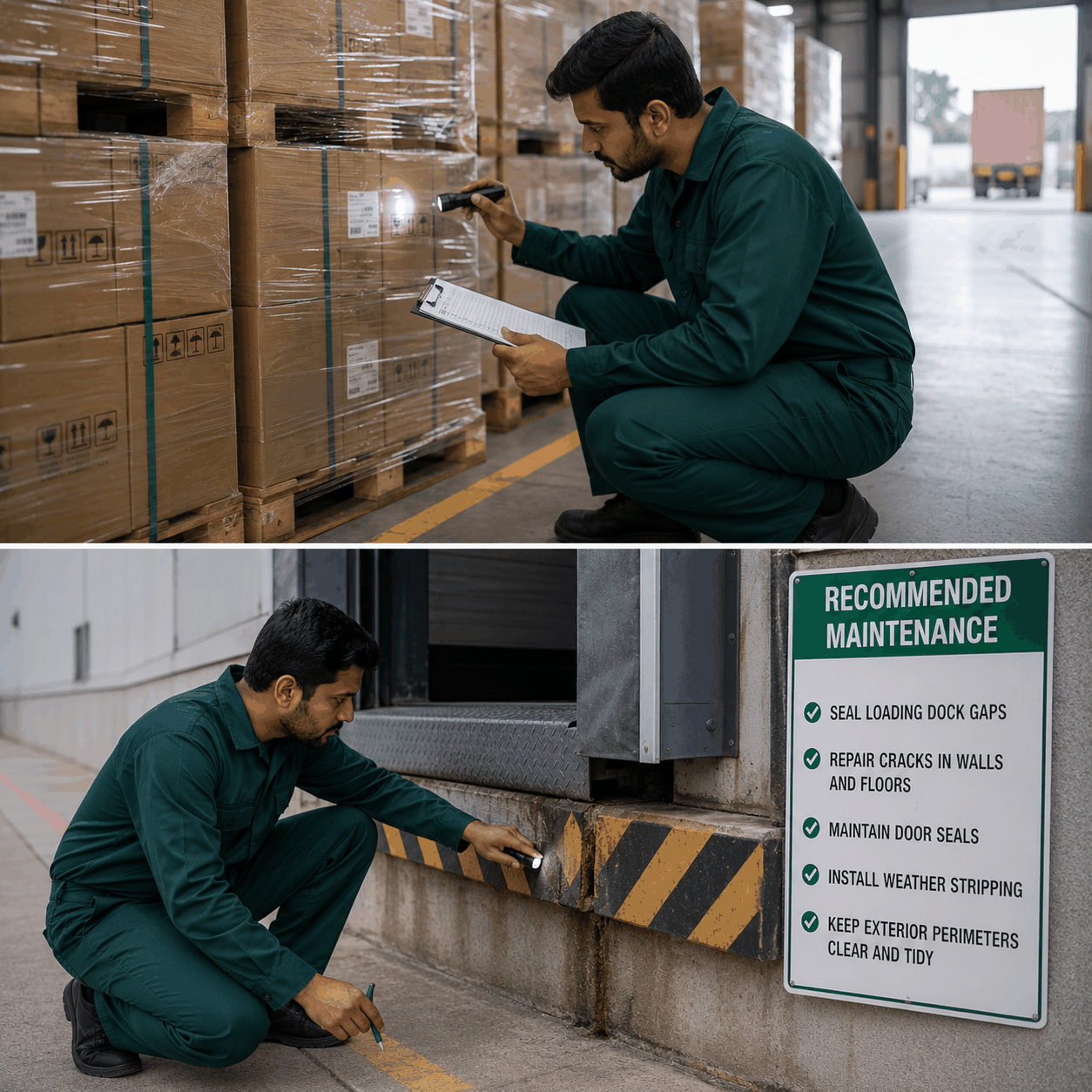 Commercial maintenance and pest prevention protocols