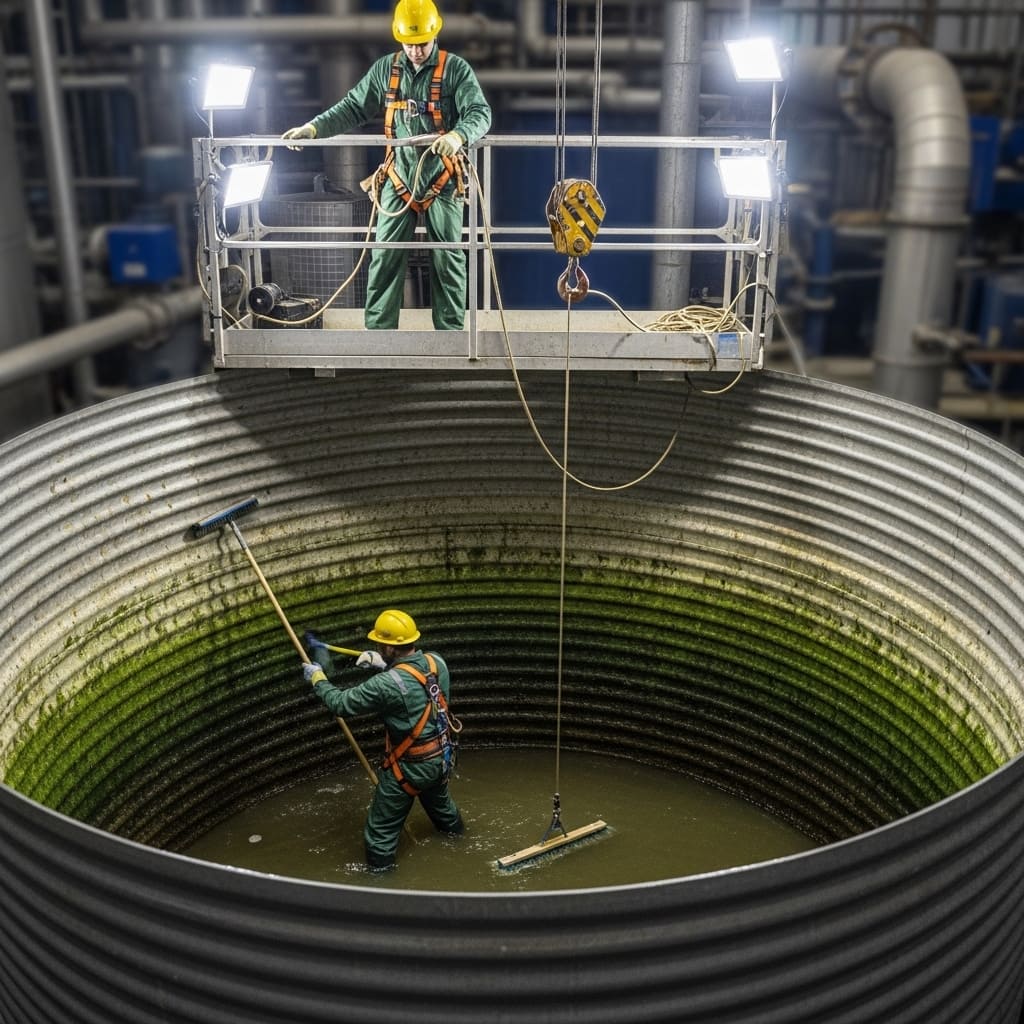 Water tank maintenance and hygiene prevention steps