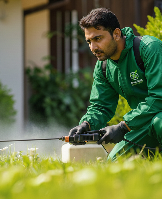 Professional pest control technician